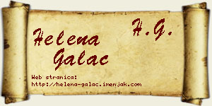 Helena Galac vizit kartica